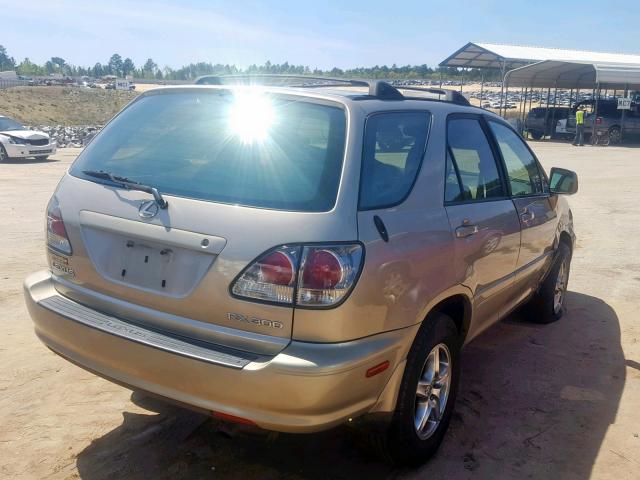 JTJGF10U220145725 - 2002 LEXUS RX 300 GOLD photo 4