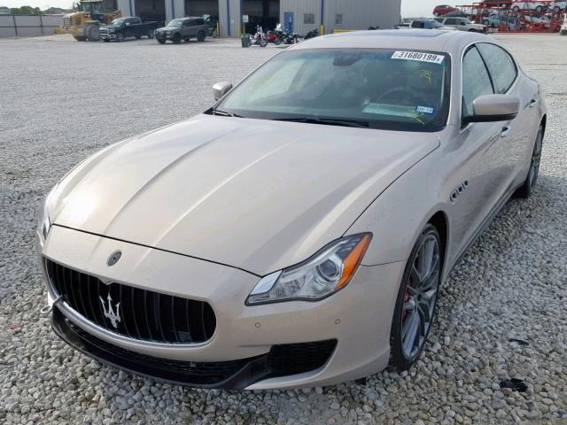 ZAM56PPA6E1083068 - 2014 MASERATI QUATTROPOR BEIGE photo 2