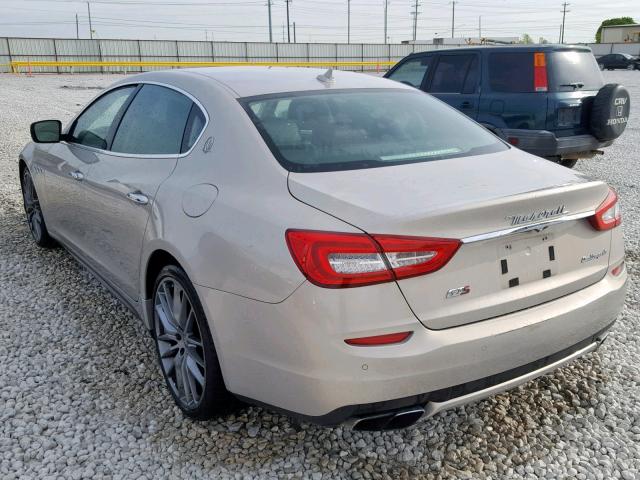 ZAM56PPA6E1083068 - 2014 MASERATI QUATTROPOR BEIGE photo 3