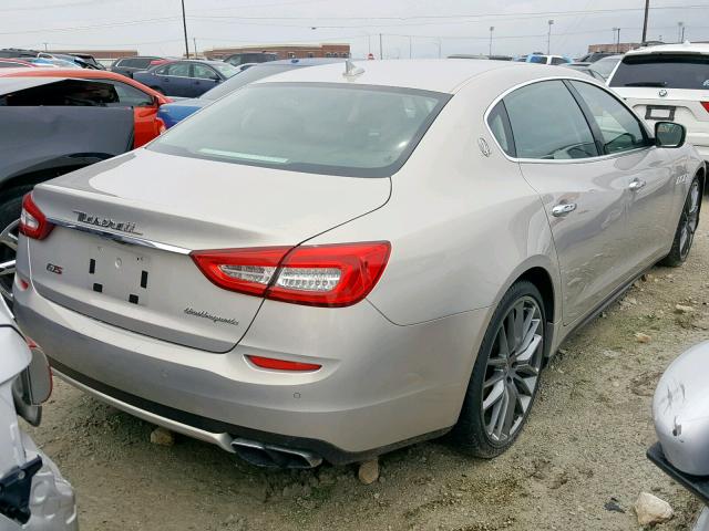 ZAM56PPA6E1083068 - 2014 MASERATI QUATTROPOR BEIGE photo 4