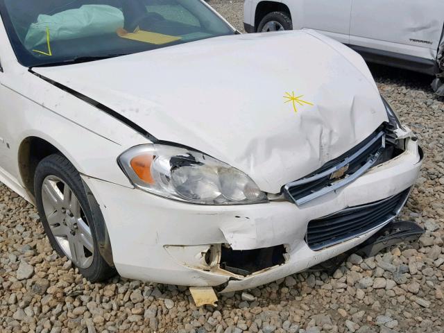 2G1WC57M791176447 - 2009 CHEVROLET IMPALA 2LT WHITE photo 9