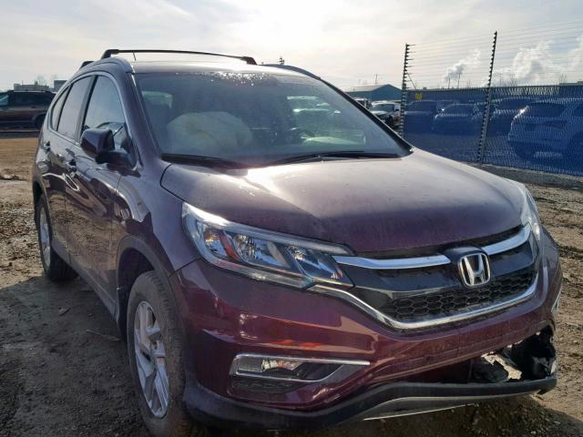 2HKRM4H79GH129338 - 2016 HONDA CR-V EXL BURGUNDY photo 1