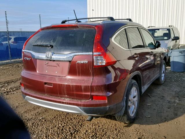 2HKRM4H79GH129338 - 2016 HONDA CR-V EXL BURGUNDY photo 4