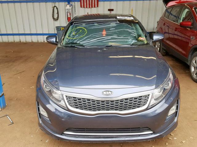 KNAGM4ADXF5089645 - 2015 KIA OPTIMA HYB BLUE photo 9