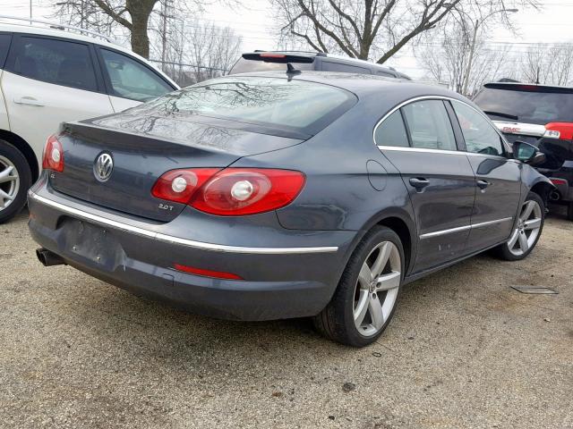 WVWHN7AN8BE727643 - 2011 VOLKSWAGEN CC LUXURY GRAY photo 4