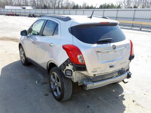 KL4CJASB5EB586621 - 2014 BUICK ENCORE GRAY photo 3