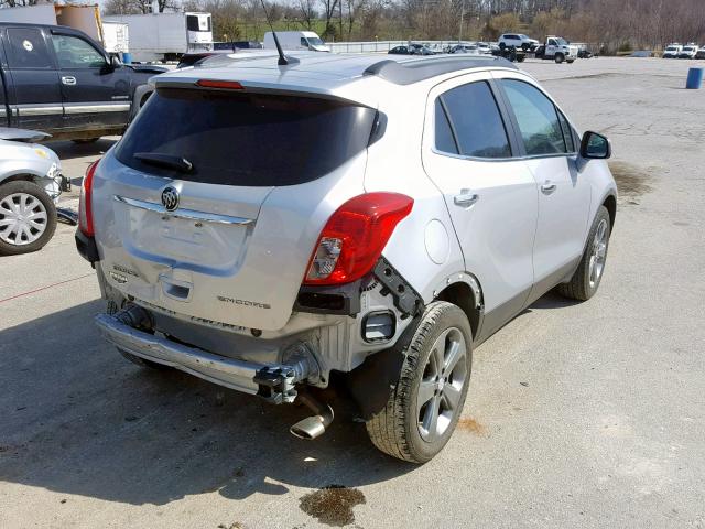 KL4CJASB5EB586621 - 2014 BUICK ENCORE GRAY photo 4