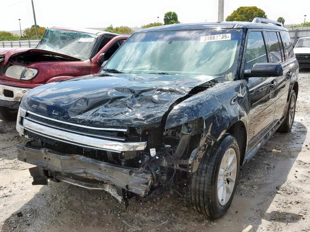 2FMGK5B83HBA12626 - 2017 FORD FLEX SE BLACK photo 2