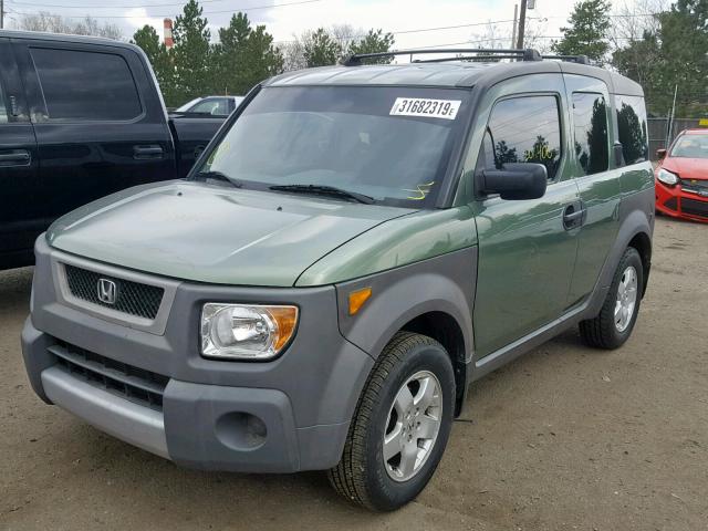 5J6YH28574L005539 - 2004 HONDA ELEMENT EX GREEN photo 2