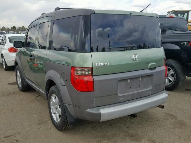 5J6YH28574L005539 - 2004 HONDA ELEMENT EX GREEN photo 3