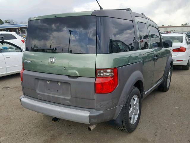 5J6YH28574L005539 - 2004 HONDA ELEMENT EX GREEN photo 4