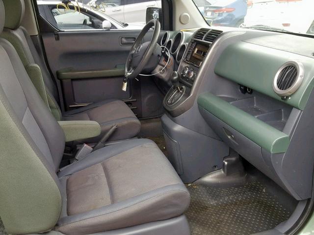 5J6YH28574L005539 - 2004 HONDA ELEMENT EX GREEN photo 5