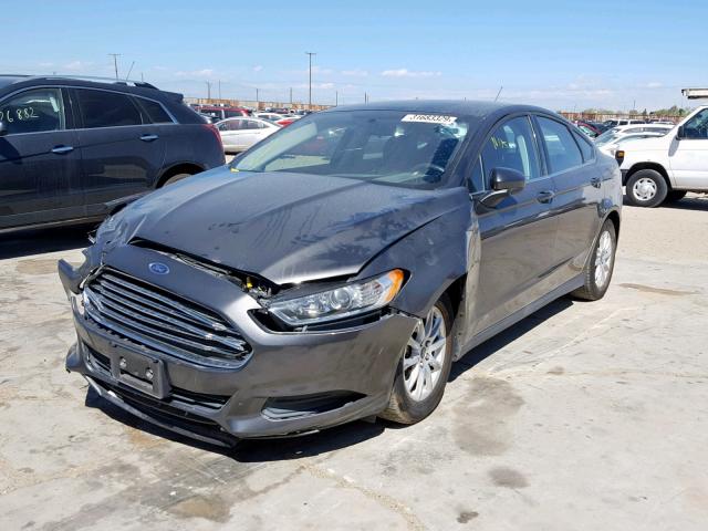 3FA6P0G70GR235295 - 2016 FORD FUSION S CHARCOAL photo 2