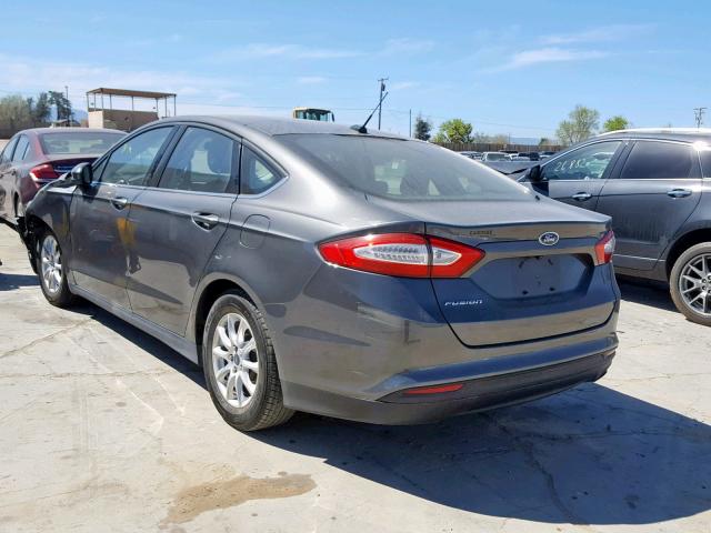 3FA6P0G70GR235295 - 2016 FORD FUSION S CHARCOAL photo 3