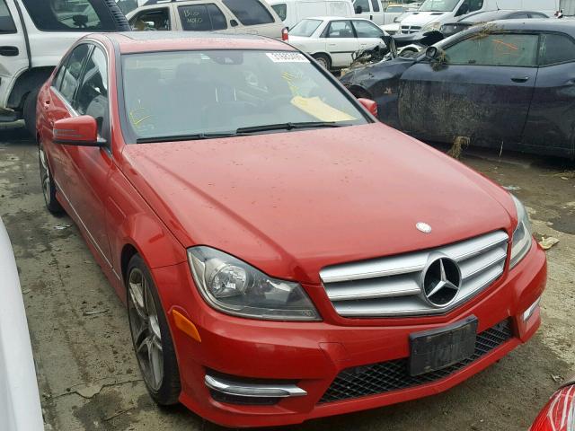 WDDGF4HB4DA769276 - 2013 MERCEDES-BENZ C 250 RED photo 1