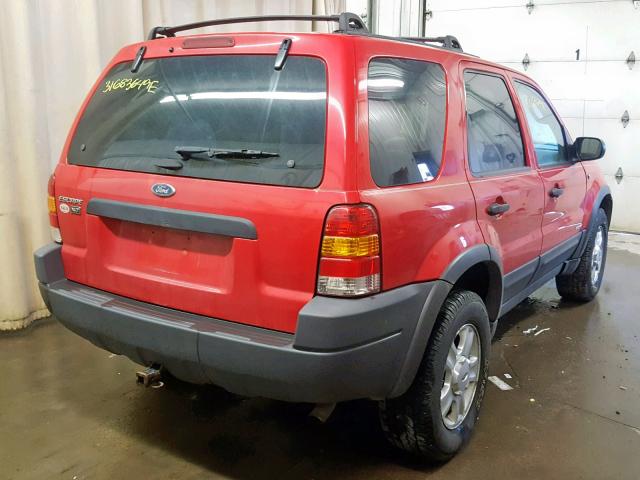 1FMYU04192KA71033 - 2002 FORD ESCAPE XLT RED photo 4