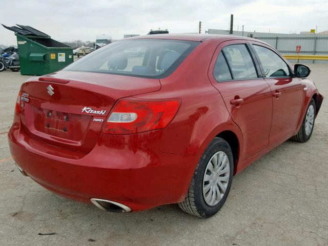 JS2RF9A15C6100412 - 2012 SUZUKI KIZASHI S RED photo 4