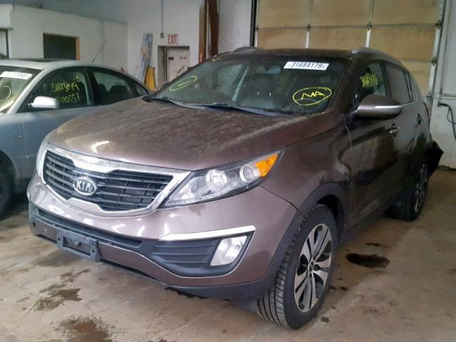 KNDPC3A24C7219286 - 2012 KIA SPORTAGE E BROWN photo 2