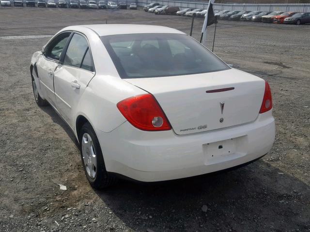 1G2ZF57B984119524 - 2008 PONTIAC G6 VALUE L WHITE photo 3