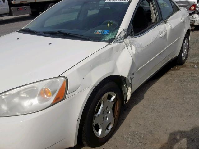 1G2ZF57B984119524 - 2008 PONTIAC G6 VALUE L WHITE photo 9