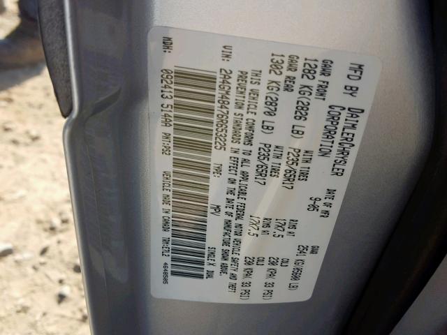 2A4GM48476R653225 - 2006 CHRYSLER PACIFICA SILVER photo 10