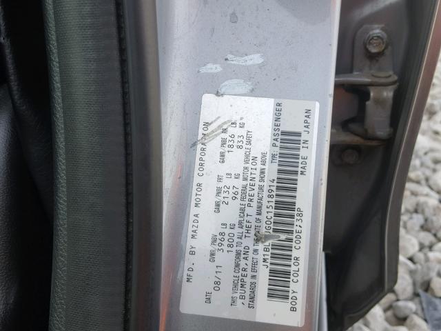 JM1BL1UG0C1518914 - 2012 MAZDA 3 I SILVER photo 10