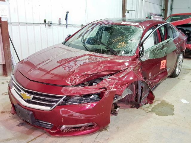 1G1165S39FU129694 - 2015 CHEVROLET IMPALA LTZ RED photo 2