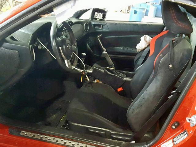 JF1ZNAA15D1720342 - 2013 TOYOTA SCION FR-S RED photo 5