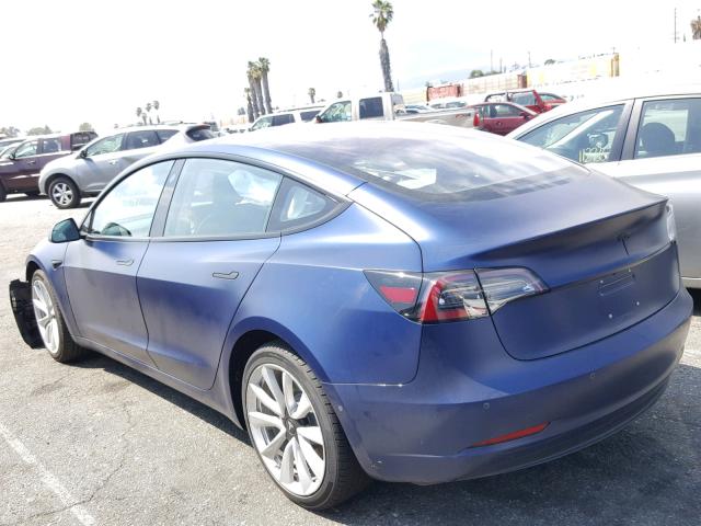 5YJ3E1EA1JF035932 - 2018 TESLA MODEL 3 BLUE photo 3