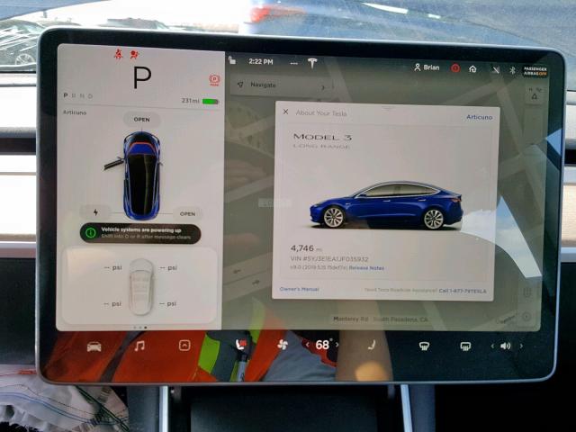 5YJ3E1EA1JF035932 - 2018 TESLA MODEL 3 BLUE photo 8