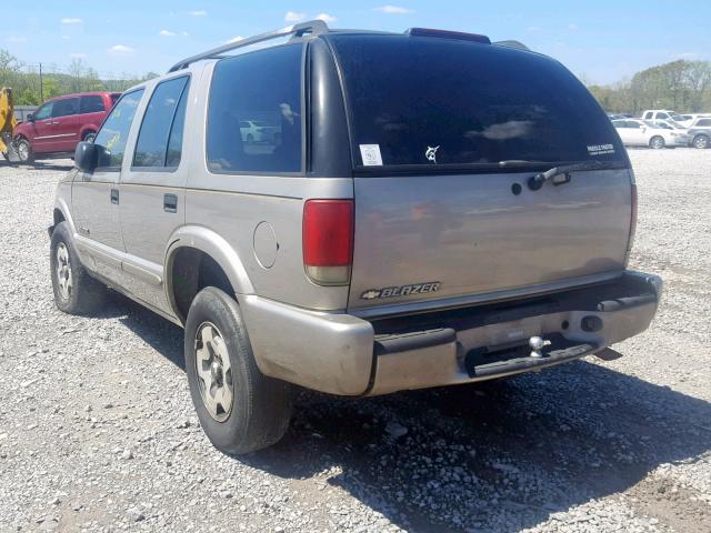 1GNDT13X65K111131 - 2005 CHEVROLET BLAZER BEIGE photo 3