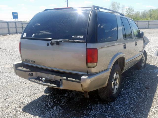 1GNDT13X65K111131 - 2005 CHEVROLET BLAZER BEIGE photo 4