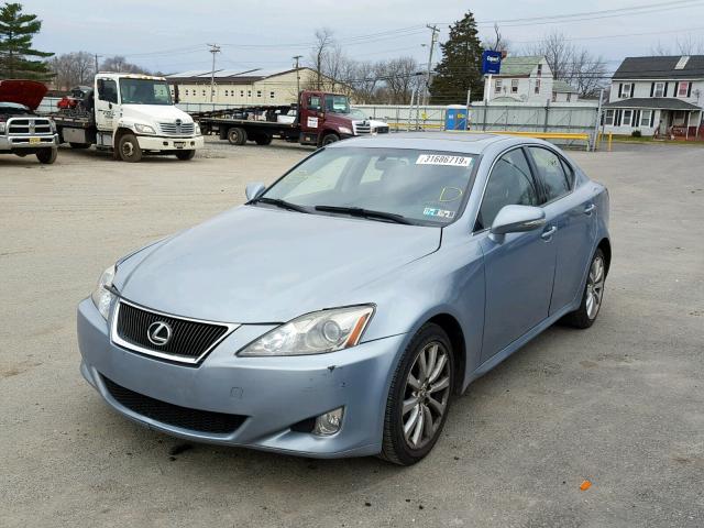 JTHCK262185018418 - 2008 LEXUS IS 250 BLUE photo 2