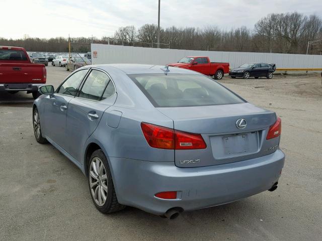 JTHCK262185018418 - 2008 LEXUS IS 250 BLUE photo 3