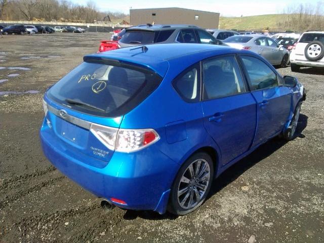 JF1GH74678G819398 - 2008 SUBARU IMPREZA WR BLUE photo 4