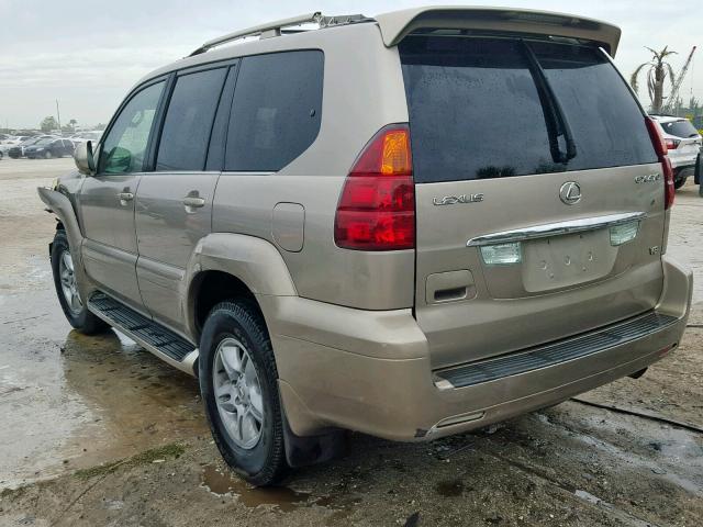 JTJBT20X830006378 - 2003 LEXUS GX 470 GOLD photo 3