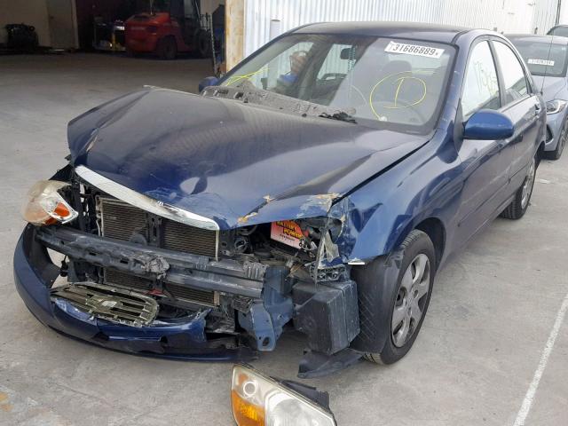 KNAFE122685532753 - 2008 KIA SPECTRA EX BLUE photo 2