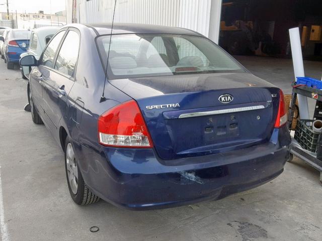 KNAFE122685532753 - 2008 KIA SPECTRA EX BLUE photo 3