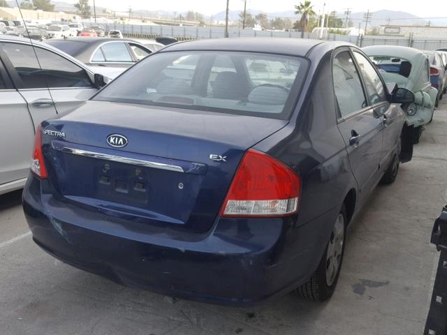 KNAFE122685532753 - 2008 KIA SPECTRA EX BLUE photo 4