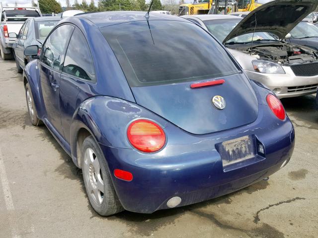 3VWCC21C7YM485848 - 2000 VOLKSWAGEN NEW BEETLE ლურჯი ფოტო 3