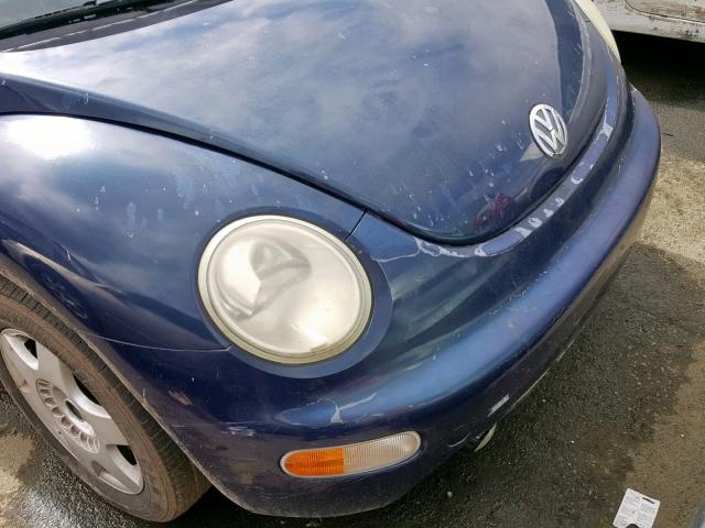 3VWCC21C7YM485848 - 2000 VOLKSWAGEN NEW BEETLE ლურჯი ფოტო 9