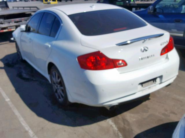 JN1CV6AR0CM972938 - 2012 INFINITI G37 WHITE photo 3