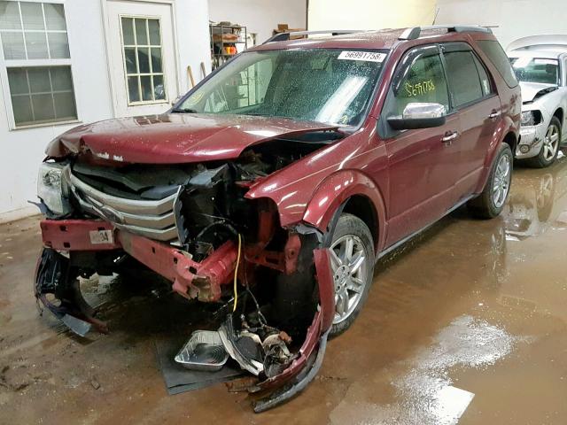 1FMDK03W28GA30983 - 2008 FORD TAURUS X L MAROON photo 2