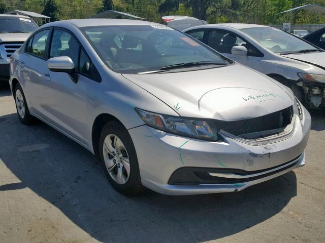 2HGFB2F53EH503514 - 2014 HONDA CIVIC LX SILVER photo 1