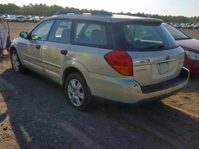 4S4BP61C557317122 - 2005 SUBARU LEGACY OUT GOLD photo 3