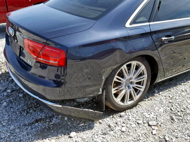 WAURVAFD2BN016826 - 2011 AUDI A8 L QUATT BLUE photo 9