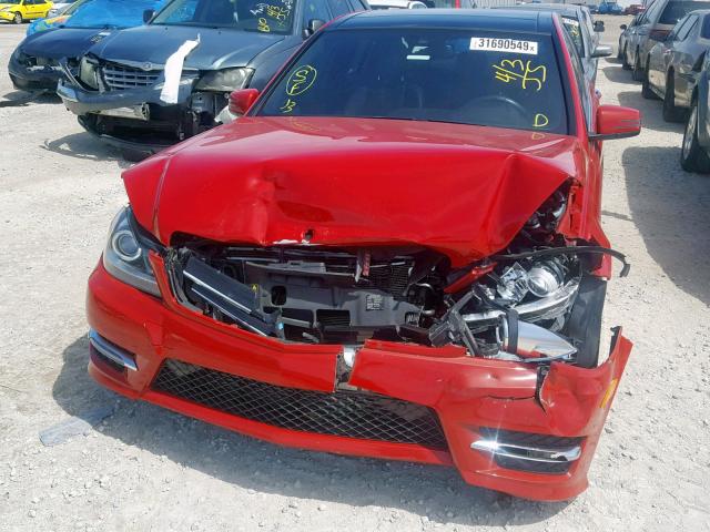 WDDGF4HB6EG221004 - 2014 MERCEDES-BENZ C 250 RED photo 9