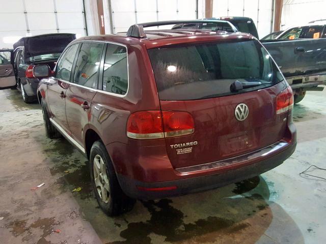 WVGBG77L75D009075 - 2005 VOLKSWAGEN TOUAREG 3. MAROON photo 3