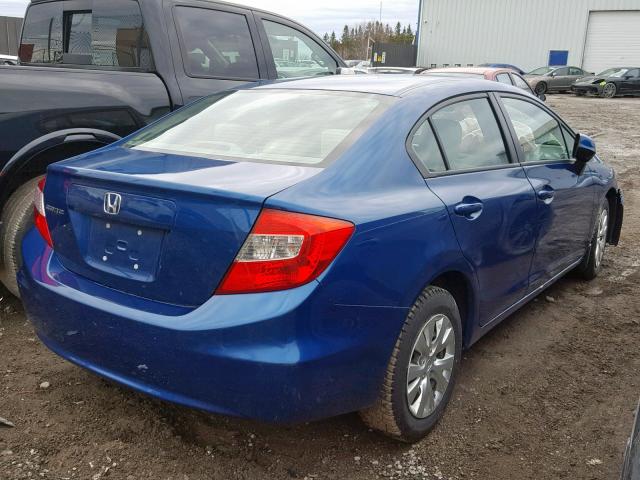 2HGFB2F45CH019302 - 2012 HONDA CIVIC LX BLUE photo 4