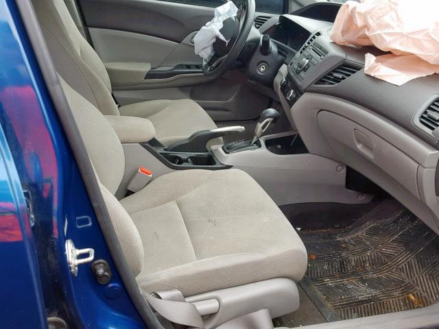 2HGFB2F45CH019302 - 2012 HONDA CIVIC LX BLUE photo 5